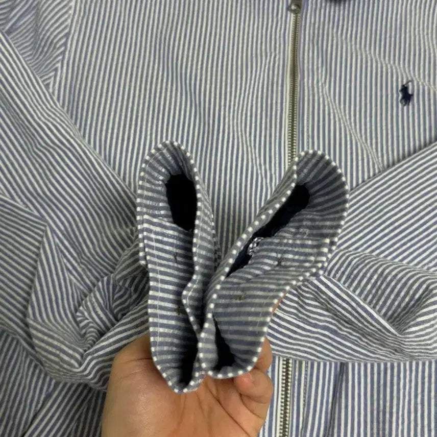 [BUNJANG] Polo Ralph Lauren Striped Shirt Jacket / 폴로 랄프로렌 스트라이프 셔츠 자켓
