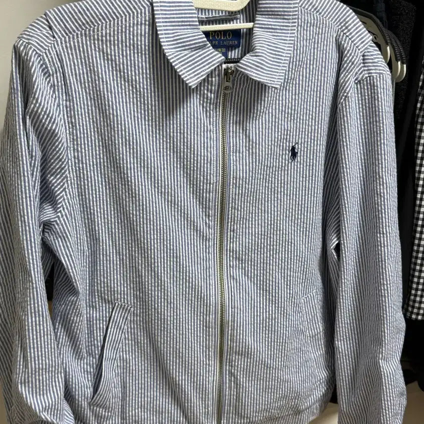[BUNJANG] Polo Ralph Lauren Striped Shirt Jacket / 폴로 랄프로렌 스트라이프 셔츠 자켓