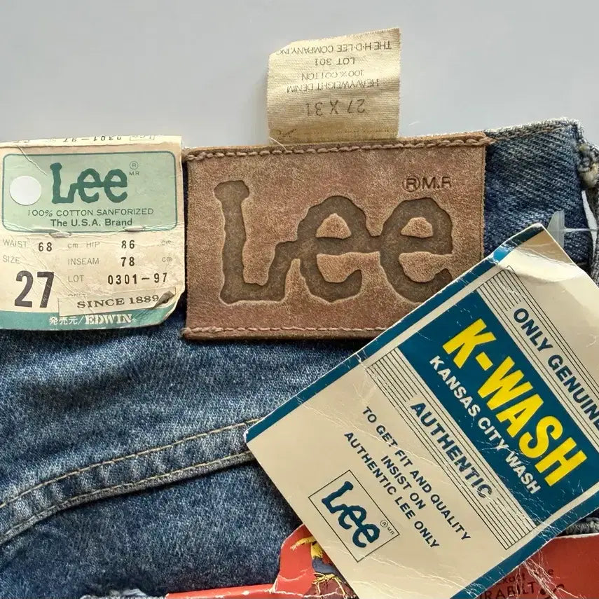 [SOLD OUT] 1990s Lee 데님 (size 27) 미사용 새제품