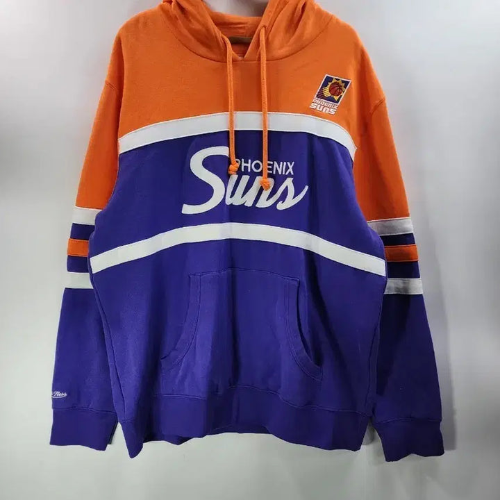 [BUNJANG] Mitchell &amp; Ness Phoenix Suns Head Coach Pullover Hoodie (2XL) / (2XL) 미첼앤네스 남성용 피닉스 선즈 오렌지/퍼플 헤드 코치 풀오버