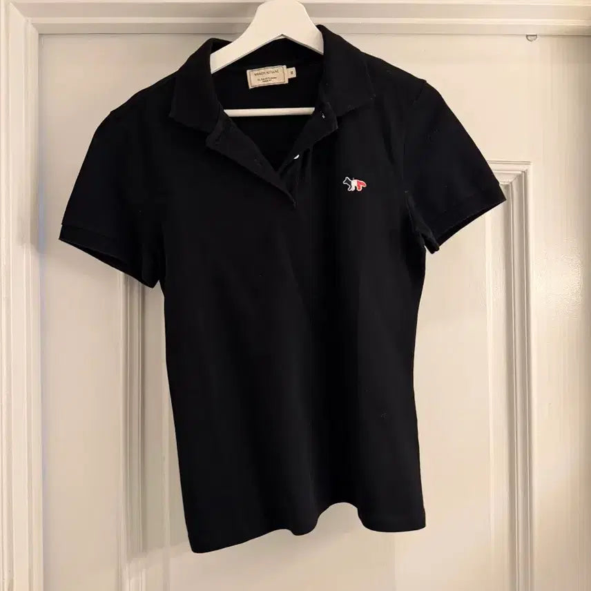 [BUNJANG] Maison Kitsune Black Collar T-shirt / 메종키츠네 블랙 카라 티셔츠