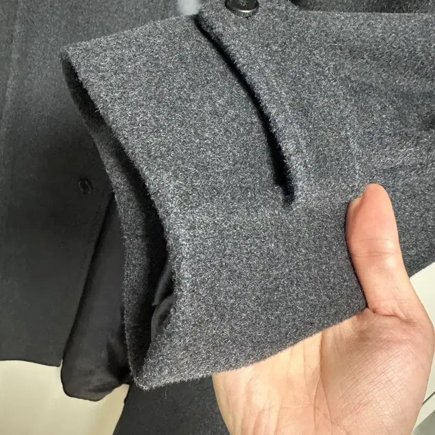 [BUNJANG] Brown Yard Balmacaan Coat (Charcoal) - Size 5 / 브라운야드 23fw 발마칸 코트 (차콜) 5사이즈 판매
