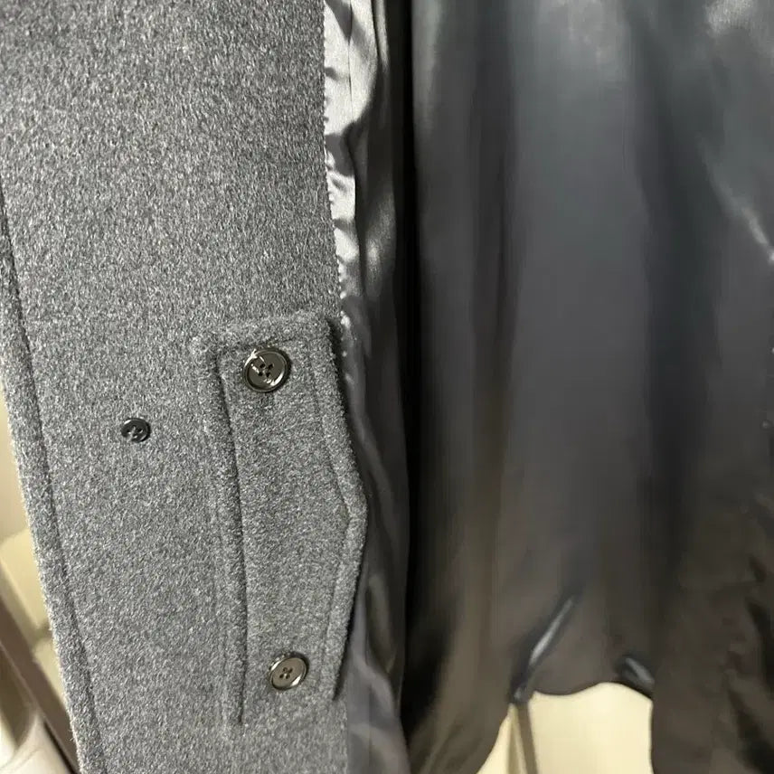 [BUNJANG] Brown Yard Balmacaan Coat (Charcoal) - Size 5 / 브라운야드 23fw 발마칸 코트 (차콜) 5사이즈 판매