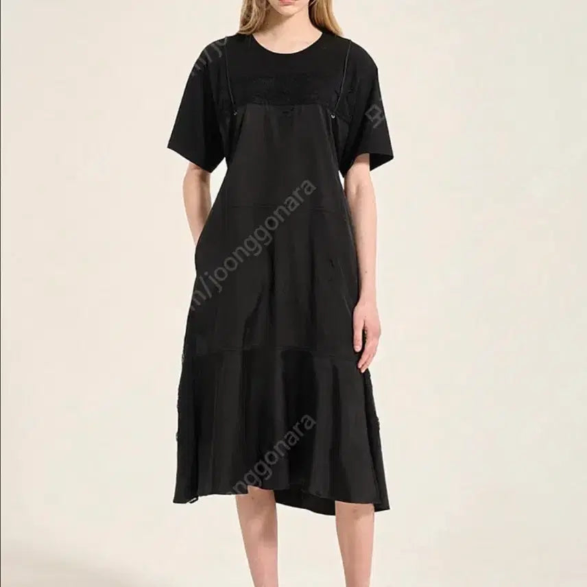 [BUNJANG] SJSJ Textured Block Flare Dress / SJSJ 텍스처 블록 플레어 드레스