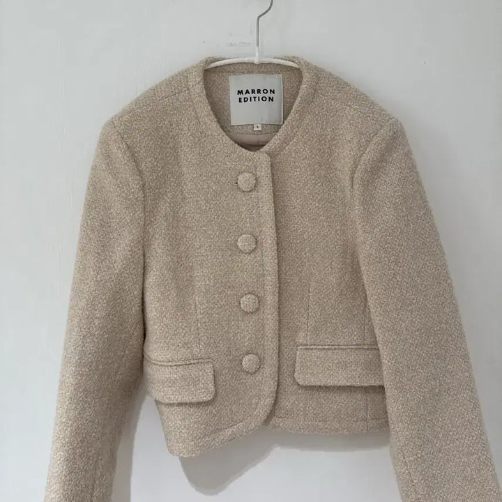 [BUNJANG] Maron Edition Cream Beige Wool Boucle Jacket / 마론에디션 크림 베이지 울 부클 자켓