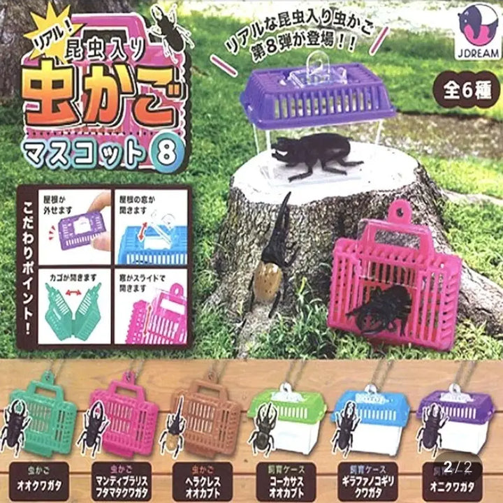 [BUNJANG] Miniature Insect Collection Case Gacha Set / 곤충채집통 미니어쳐 가챠 전6종세트