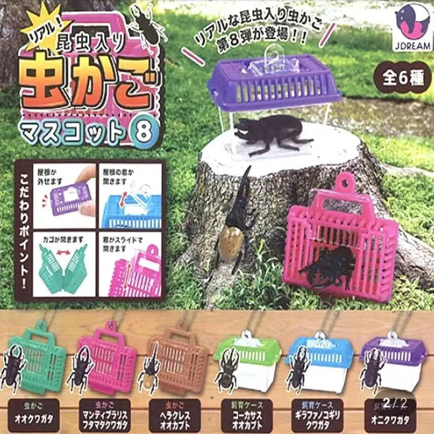 [BUNJANG] Miniature Insect Collection Case Gacha Set / 곤충채집통 미니어쳐 가챠 전6종세트
