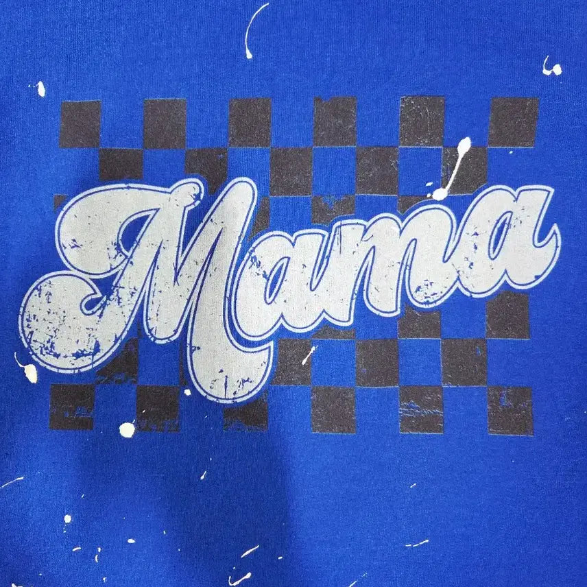 [BUNJANG] Handwork Royal Blue Painting Sweatshirt / 핸드워크 로얄 블루 페인팅 맨투맨 티셔츠