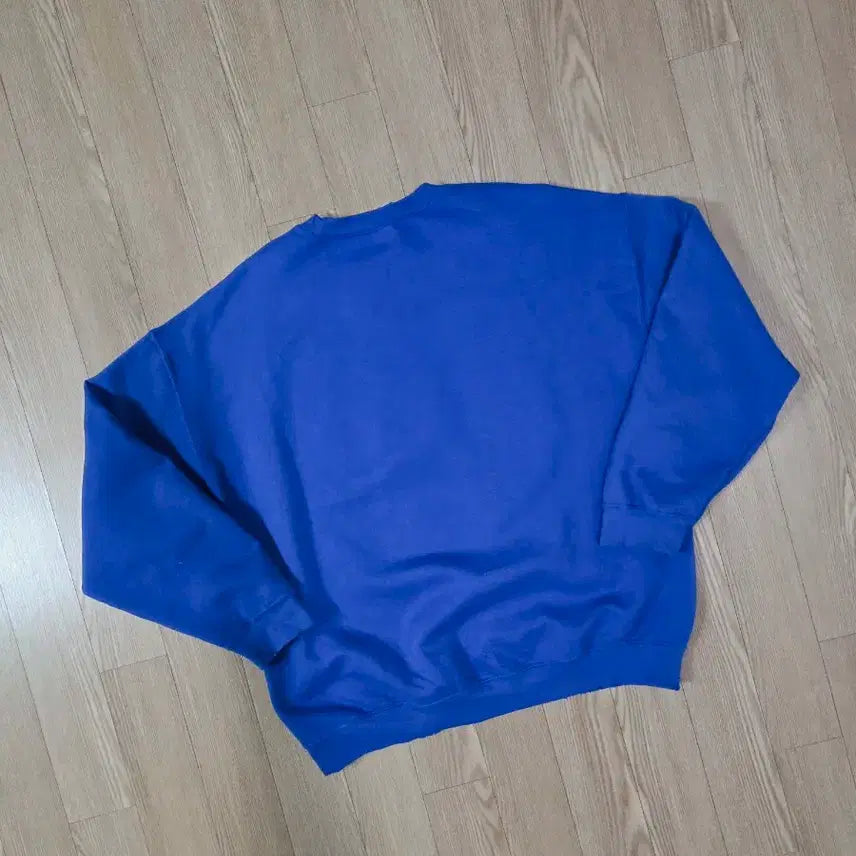 [BUNJANG] Handwork Royal Blue Painting Sweatshirt / 핸드워크 로얄 블루 페인팅 맨투맨 티셔츠