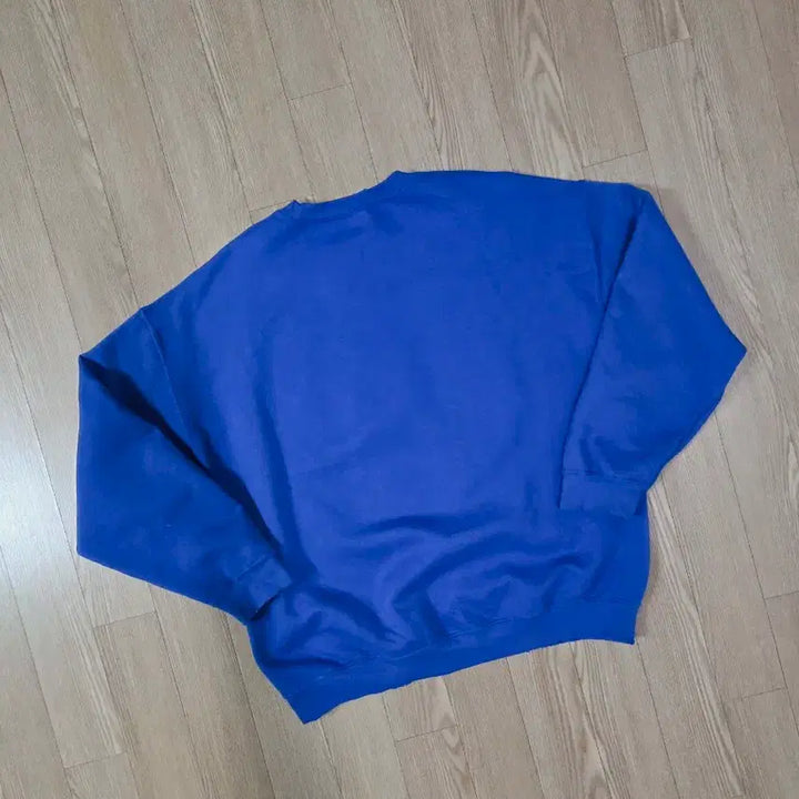 [BUNJANG] Handwork Royal Blue Painting Sweatshirt / 핸드워크 로얄 블루 페인팅 맨투맨 티셔츠