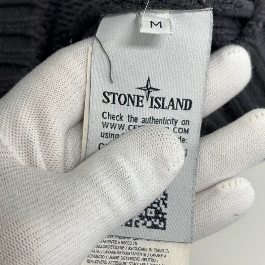 [BUNJANG] Stone Island Shawl Collar Knit Zip-up Jacket / [M]스톤아일랜드 숄카라 니트집압