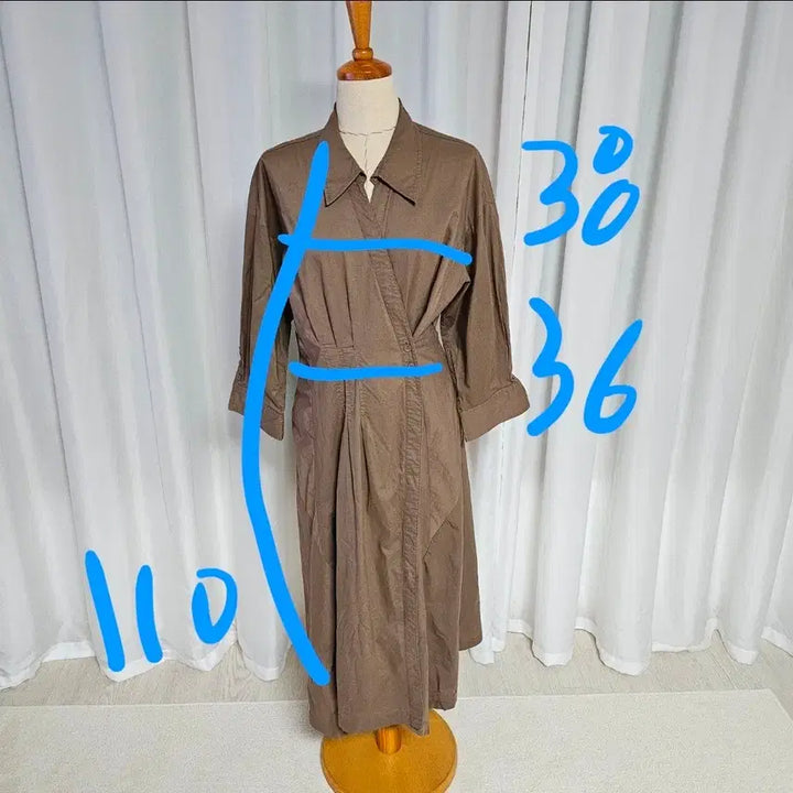 [BUNJANG] Baneige Shirt Long Dress / 반에이크 셔츠형 롱 원피스