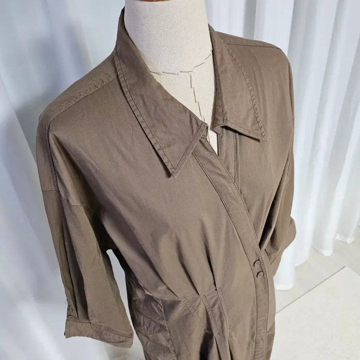 [BUNJANG] Baneige Shirt Long Dress / 반에이크 셔츠형 롱 원피스