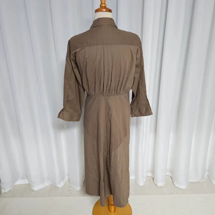 [BUNJANG] Baneige Shirt Long Dress / 반에이크 셔츠형 롱 원피스