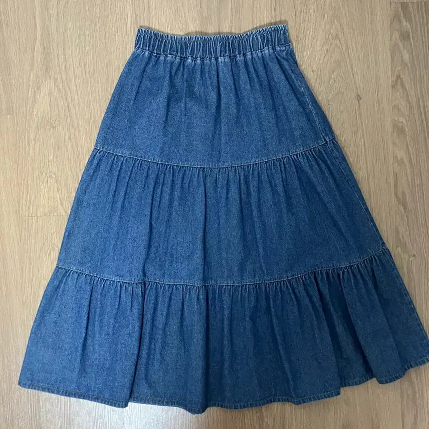 [BUNJANG] Denim Long Skirt / 청 스커트