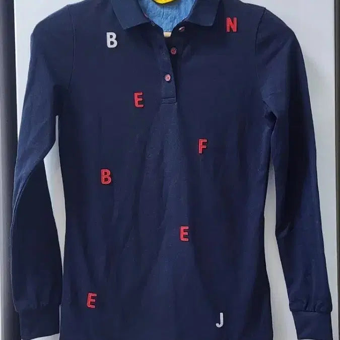 [SOLD OUT] 빈폴 네이비 긴팔 폴로 셔츠