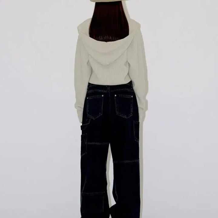 [SOLD OUT] 다이애그널 패치포켓데님팬츠 블랙 S diagonal 다이애그널바지
