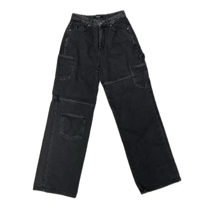 [SOLD OUT] 다이애그널 패치포켓데님팬츠 블랙 S diagonal 다이애그널바지