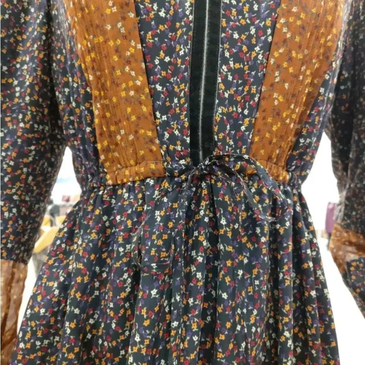 [BUNJANG] Thursday Island Pattern Mix Maxi Dress / 써스데이아일랜드 패턴 믹스 맥시 원피스
