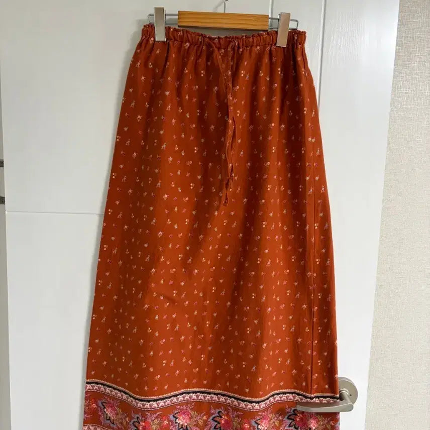 [BUNJANG] Vintage Japanese Floral Flare Long Skirt / (일본 수입 빈티지)스커트 롱 밴딩 치마 면100 플레어 기본 꽃