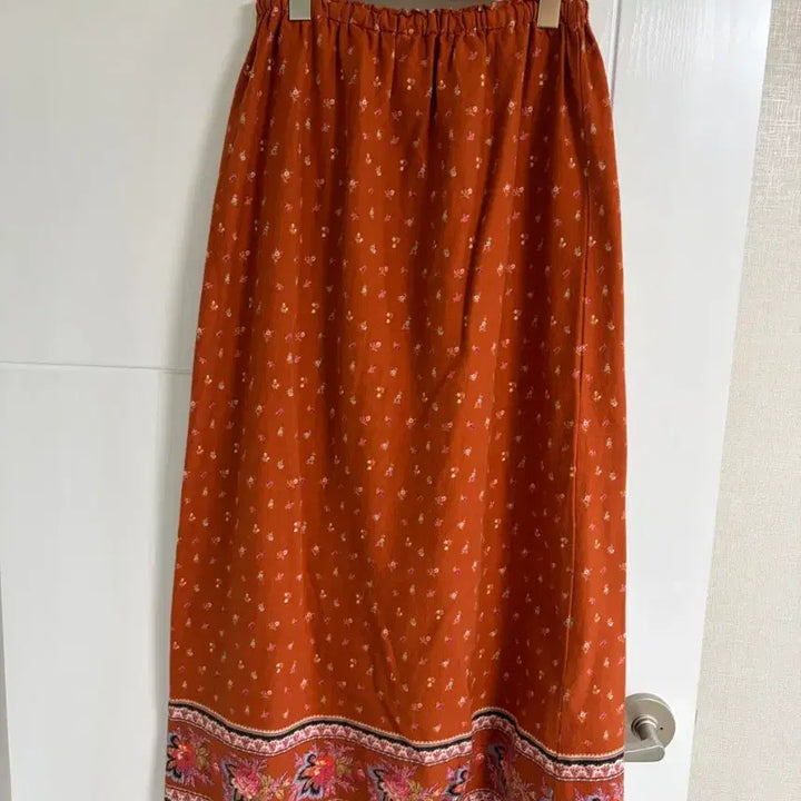 [BUNJANG] Vintage Japanese Floral Flare Long Skirt / (일본 수입 빈티지)스커트 롱 밴딩 치마 면100 플레어 기본 꽃