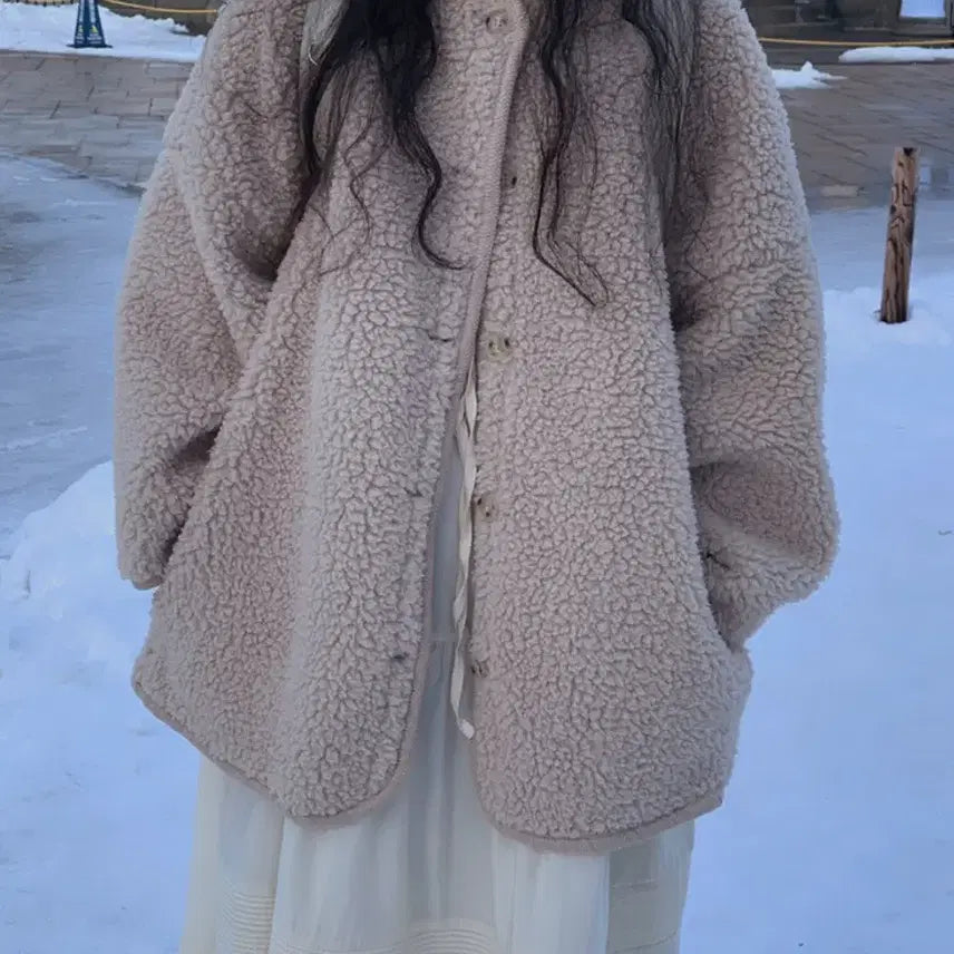 [BUNJANG] Maybebaby Fort Fleece Jacket - Beige / [메이비베이비] Fort (jk) -베이지