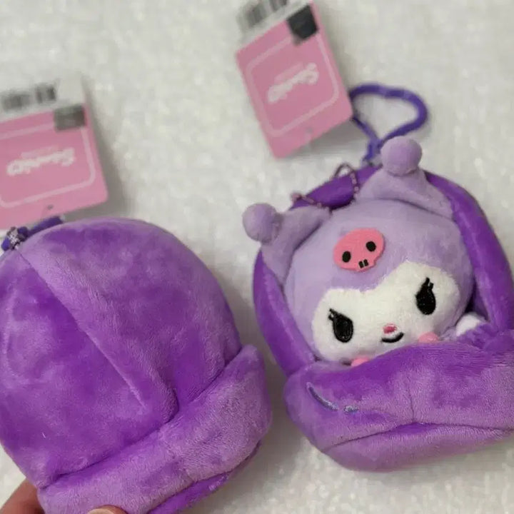 [BUNJANG] Sanrio Kuromi Fruit House Bag Charm Keychain / 산리오정품/ 쿠로미 과일하우스/ 가방걸이 키링/ 포토 /그레이프