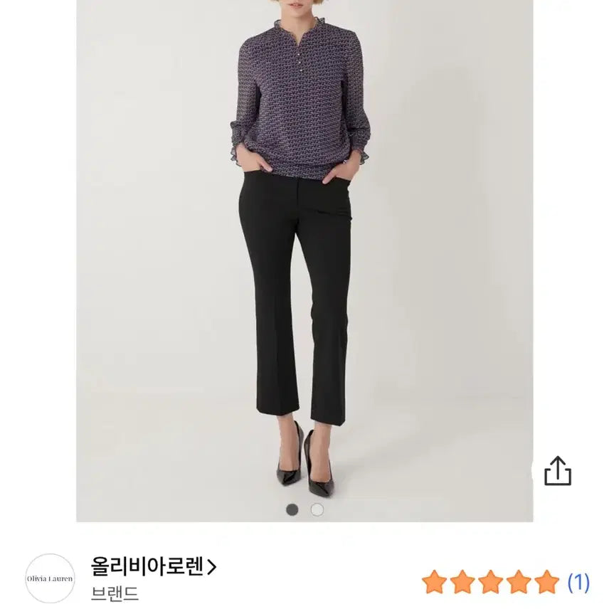 [BUNJANG] Olivia Lauren Bootcut Black Slacks / 올리비아로렌 부츠컷 블랙 슬랙스