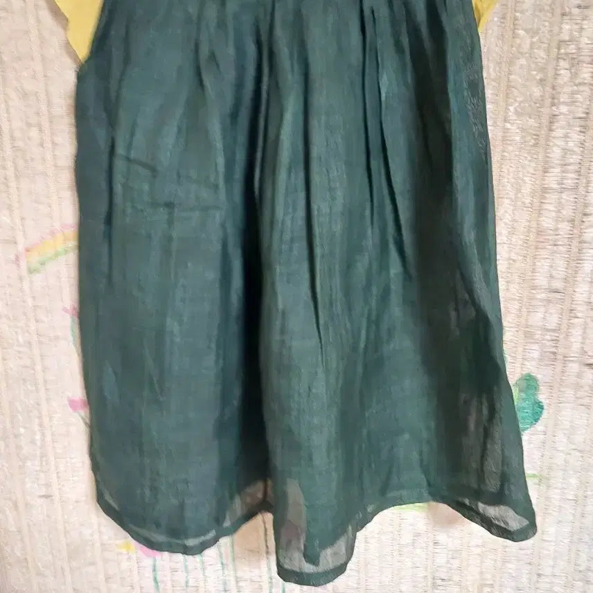 [BUNJANG] Unbranded Linen Pleated Skirt - Green - Women&