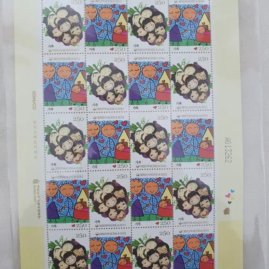 [BUNJANG] Korea Special Stamp Sheet / 가족 특별우표 전지
