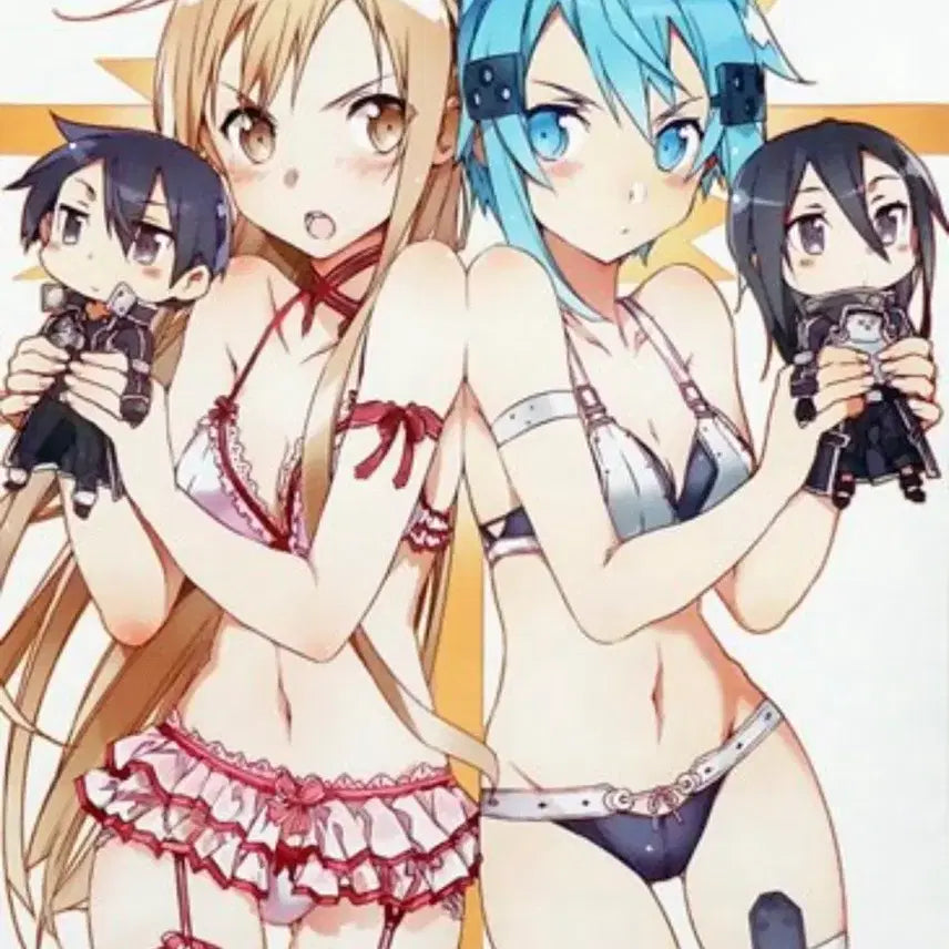 [BUNJANG] Sword Art Online Asuna vs Sinon Suede Tapestry / 소드아트온라인 소아온 아스나 vs 시논 w 스웨이드 태피스트리