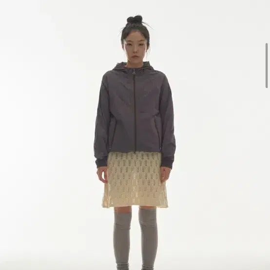 [BUNJANG] coyseio Check Windbreaker Purple / 코이세이오 coyseio 체크 윈드브레이커 퍼플