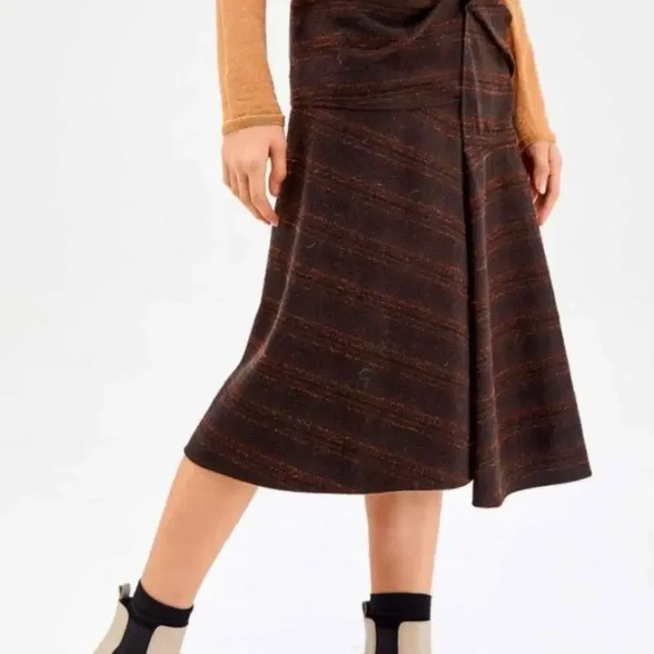 [BUNJANG] System Drape Check Skirt / 한섬(시스템)체크 드레이프 스커트(1회착용)