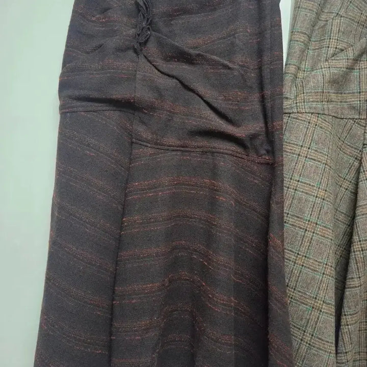 [BUNJANG] System Drape Check Skirt / 한섬(시스템)체크 드레이프 스커트(1회착용)