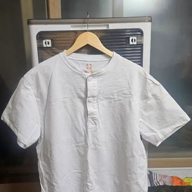 [BUNJANG] Beams Plus Henley Neck T-shirt / 빔즈플러스 헨리넥 xl 화이트