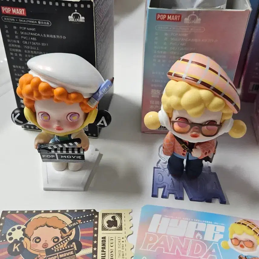 [BUNJANG] Popmart Skullpanda Hypepanda Action Cut Bundle Set / 팝마트 스컬판다 하이프판다 액션컷 2개 일괄