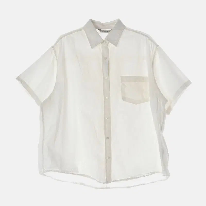 [BUNJANG] SALT WEATHER Washed Short Sleeve Shirt / SALT WEATHER 솔트웨더 워시드 반팔 셔츠 F