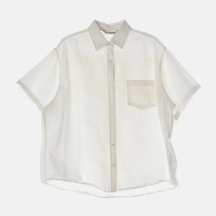 [BUNJANG] SALT WEATHER Washed Short Sleeve Shirt / SALT WEATHER 솔트웨더 워시드 반팔 셔츠 F
