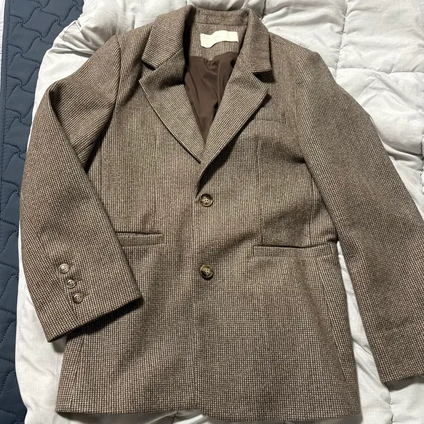 [BUNJANG] Standard Herringbone Wool Jacket / 울 헤링본 스탠다드 자켓 브라운