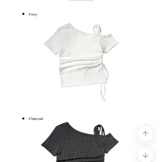 [BUNJANG] Anyone More One-Shoulder Shirred Top / 애니원모어 원오프숄더 셔링