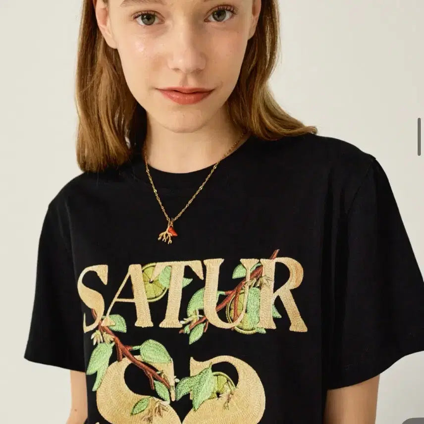 [BUNJANG] Setter Apero Leaf Graphic T-shirt / 세터 아페로 리프 그래픽 반팔 티셔츠