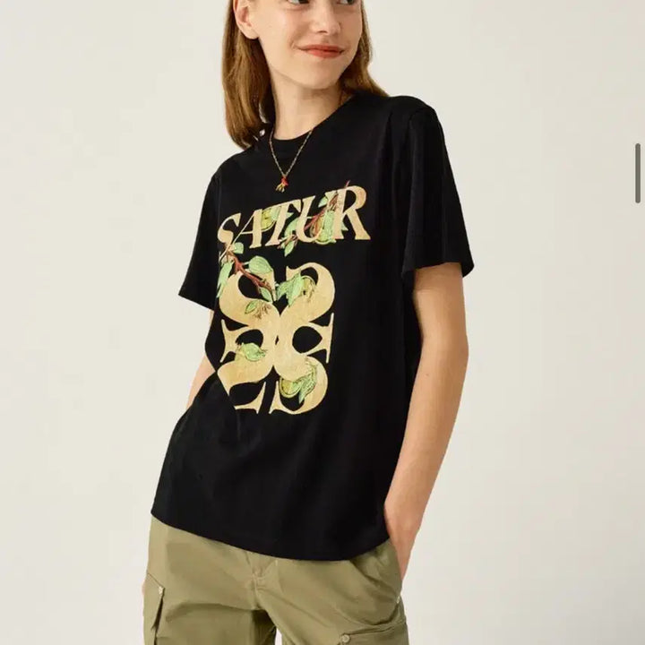 [BUNJANG] Setter Apero Leaf Graphic T-shirt / 세터 아페로 리프 그래픽 반팔 티셔츠