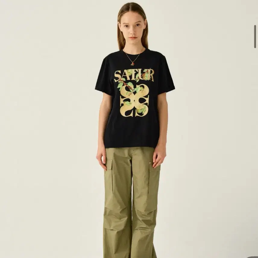 [BUNJANG] Setter Apero Leaf Graphic T-shirt / 세터 아페로 리프 그래픽 반팔 티셔츠