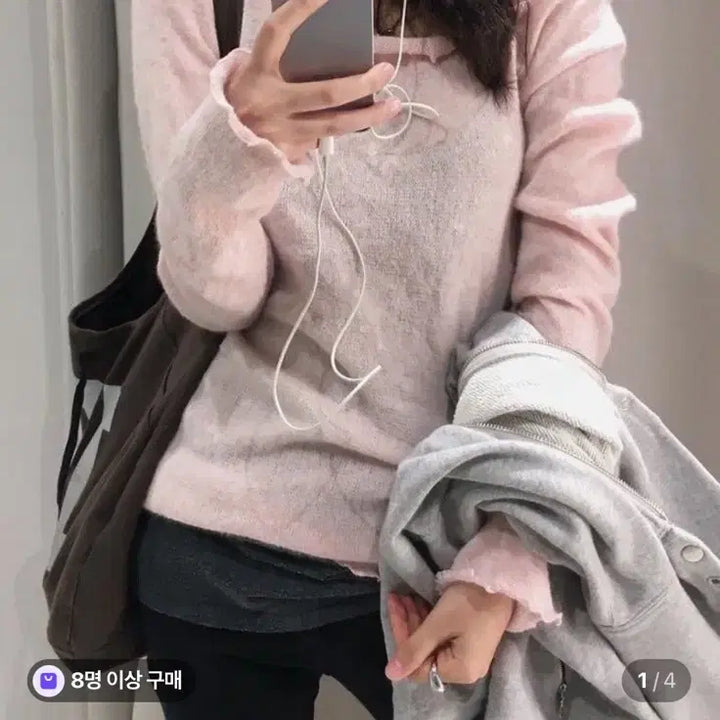 [BUNJANG] Koi Jin Abley Off-Shoulder Wrap Knit Top / 코이진 에이블리 여리여리핏 오프숄더 랩니트