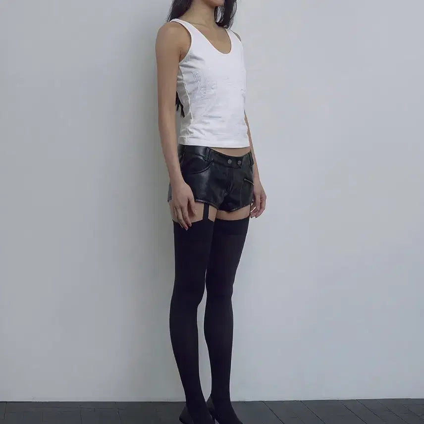 [BUNJANG] Bohemian Seoul Leather Micro Shorts / 보헤미안서울 레더 마이크로 숏츠