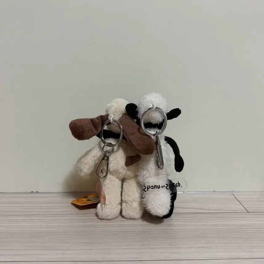[BUNJANG] Wallace &amp; Gromit Gromit &amp; Shaun Keyring Set / [일괄] 윌레스와그로밋 그로밋 숀 인형 키링 세트 정품