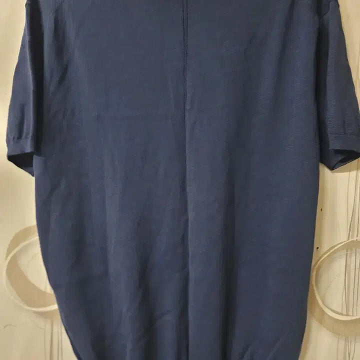 [BUNJANG] LOGAN Navy Short Sleeve Knit Top / LOGAN 로건 네이비 반팔 니트 M 100 새상품