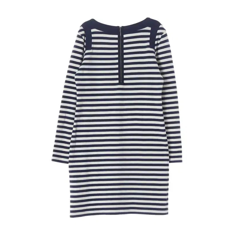 [BUNJANG] Lacoste Stripe Boat Neck Long Sleeve Dress / 라코스테 스트라이프 보트넥 긴팔 원피스 38
