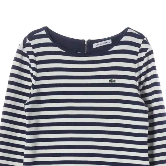 [BUNJANG] Lacoste Stripe Boat Neck Long Sleeve Dress / 라코스테 스트라이프 보트넥 긴팔 원피스 38