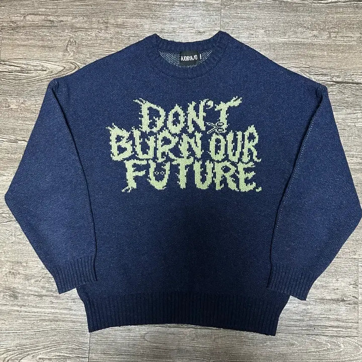 [BUNJANG] AJOBYAJO DBOF Wool Knit Sweater [NAVY] M / AJOBYAJO DBOF 울 니트 스웨터 [NAVY] M
